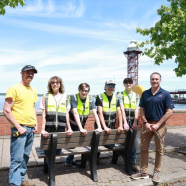 More Info for Rotary Club of Erie & Erie County Technical School students replace benches at Sheraton Erie Bayfront Hotel 